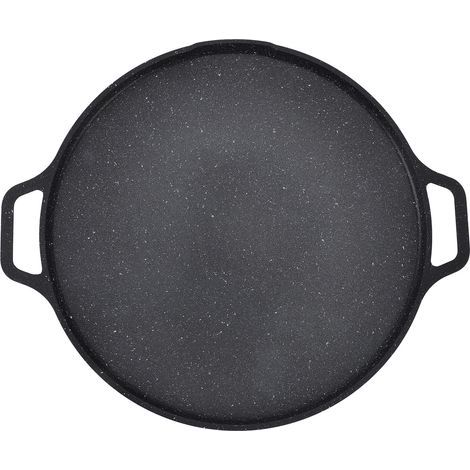 Grill de Barbecue Coréen, Poêle de Gril Multifonctionnelle Antiadhésive, Poêle Ronde en Alliage D'aluminium, Poêle de Gril Résistante aux Hautes Températures pour le Camping. (1/5)