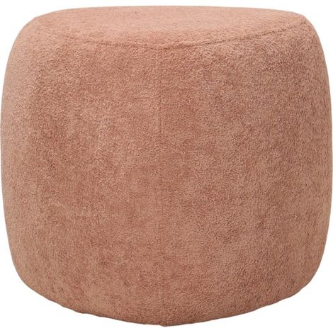POUF TRIANGOLARE CM 46X46 H 42CM IN TESSUTO EFFETTO BOUCLE' TERRACOTTA
