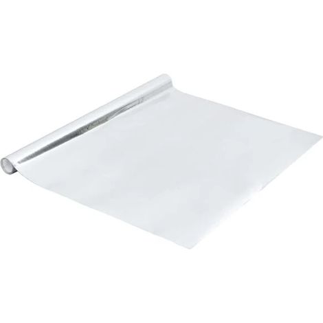 Film adhésif pour meubles, argent brillant, 500 x 90 cm, en PVC (1/5)