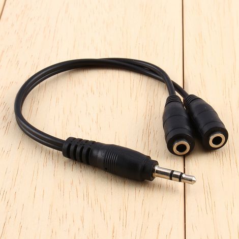 câble auxiliaire audio 3,5 mm mâle vers 2 prises femelles stéréo, répartiteur pour écouteurs