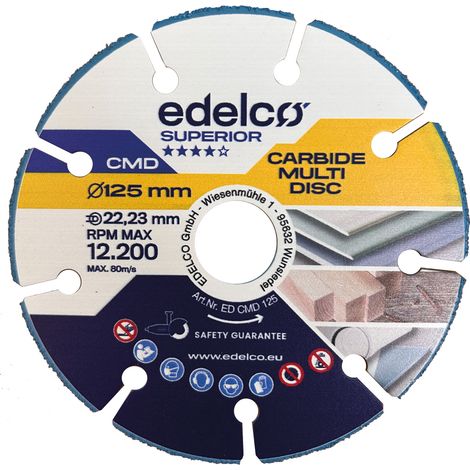 EDELCO Mehrkomponenten-Hartmetalltrennscheibe 115 mm, vielseitig und langlebig.