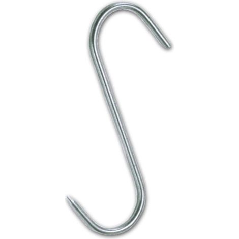GANCIO AD "S" MACELLAIO ACCIAIO INOX 140X6MM