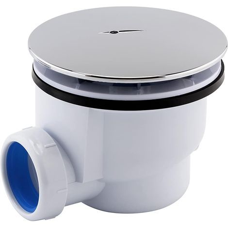 Vidange de Bac de Douche Chromée, Piège de Vidange de Douche en Chrome de 90mm de Diamètre (1/5)