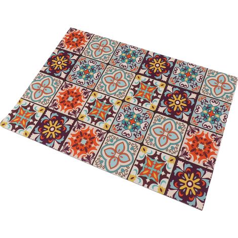 3,5 mm dicke Kaffeetischmatte, leuchtende Farben, rutschfest, mit Gummirückseite, wasserdicht, zum Abtrocknen von Geschirr in Küche und Esszimmer, 30 cm breit und 40 cm lang (1/5)