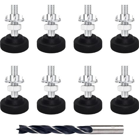 Pieds de meubles Réglables en métal M8 x 30 mm - 8 pièces - Pieds de réglage - Vis d'ajustage (1/5)