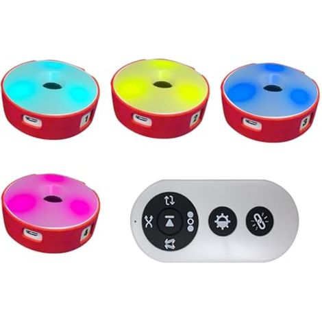 Lumières d'entraînement de réaction, 4 modes de lumières d'agilité de sport, kit d'entraînement avec chargement USB, lumières d'entraînement de réaction de sport, vitesse pour athlètes, entraîneurs de