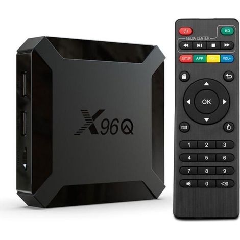Boitier iptv Android 10.0 TV Box X96Q H313 Quad Core 2 Go+16 Go de Rom 4K WiFi 2.4Ghz Mini Smart TV Box Lecteur Multimédia (1/4)