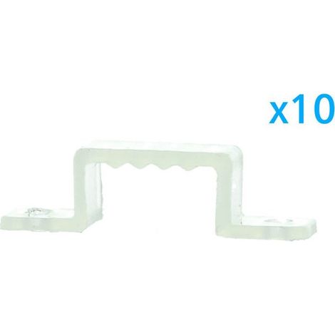 10 PZ Clip Fissaggio Rigido 14x7 mm per Bobina Striscia Led Impermeabile