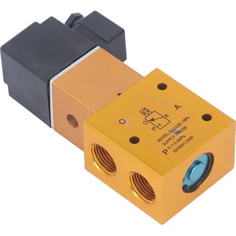 3-Wege-, 2-Positionen-Hochdruck-Magnetventil G1/2 mit externer Führung und Richtungsabsperrung, DC24V, für die industrielle Fertigung