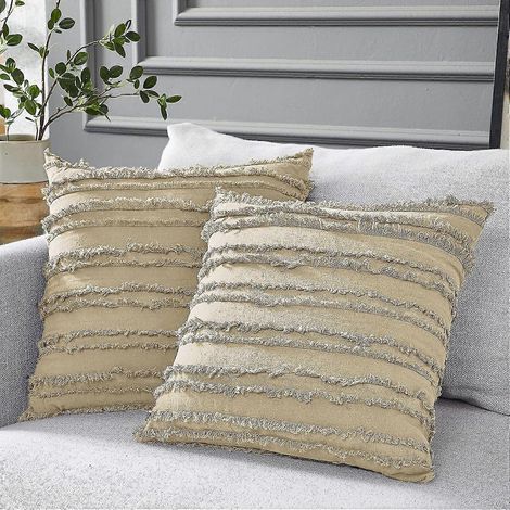 Housses de coussin kaki, lot de 2, kaki européen, 61 x 61 cm, décoratives (1/5)
