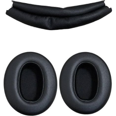 Coussinets d'oreille et housse d'arceau de rechange en cuir pour casque Sony WH-XB910N - Coussinets confortables pour casque - Bleu (1/5)