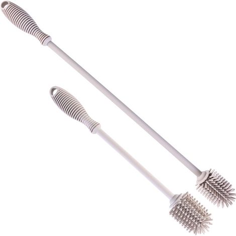 Giant Silicone Bottle Brush, Bottle Cleaner, Water Bottle Brush, Cleaning Brush, Dishwashing Brush, Jug Brush, Thermos Brush (Grey) (1/3)
