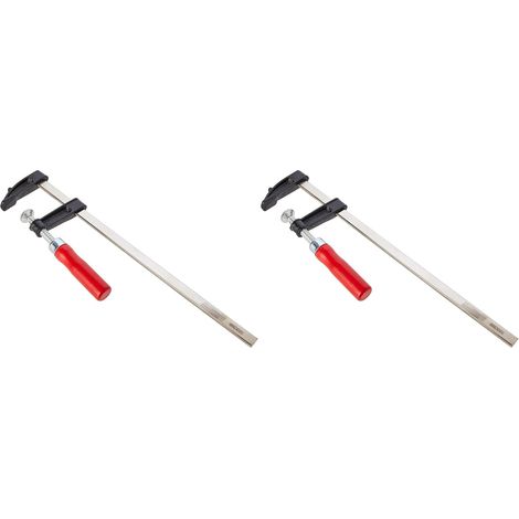 Serre-joint à vis - Lot de 2 - Acier robuste - Serrage puissant 50x300mm - Menuiserie et bricolage - Capacité 30 cm (1/4)