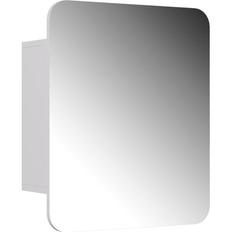 Badspiegelschrank Zino, Weiß, 60 x 50 cm mit Regalen, Vicco