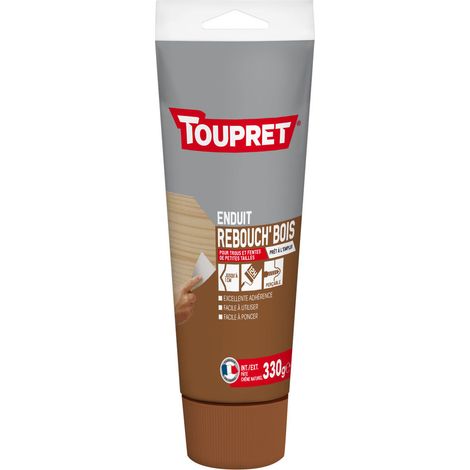 Enduit de rebouchage bois intérieur et extérieur chêne naturel en pâte, tube de 330g