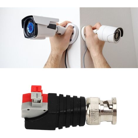 Bornier BNC mâle à bouton-poussoir pour caméras de surveillance (1/5)