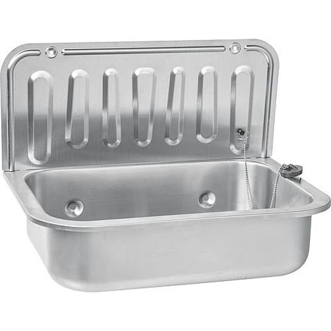 Devidoir en inox vanne d'ecoulement inclus, bouchon et chainette (1/2)