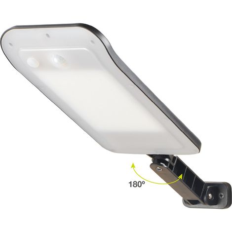 Lampione stradale solare LED Bajura con sensore crepuscolare e di movimento 14W 6500K Nero (1/5)