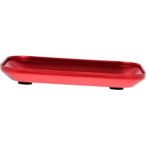 Plateau de Rangement pour Boulons en Métal Rouge, Fentes Séparées, Organise les Petites Pièces, pour Réparation et Atelier (1/5)