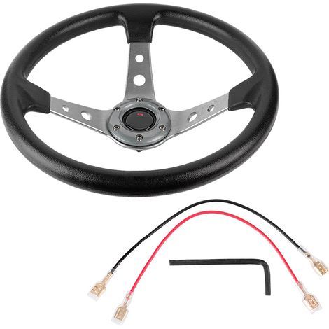 Volante per auto, volante da corsa in pelle PU da 14 pollici per modifiche (1/5)