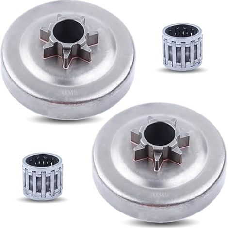 Pignon de Tambour d'Embrayage pour Husqvarna 350 Tronçonneuse, 325" Pignon d'Embrayage à 7 Dents pour Husqvarna 340 345 450 450E 351 353 Remplace OEM 578097901 avec Roulement à Aiguilles (1/5)