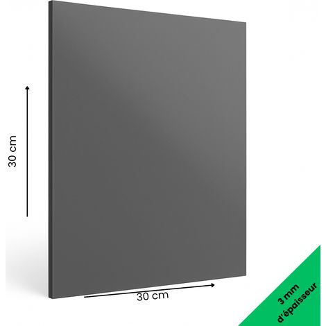 Panneau aluminium composite Gris 300x300 mm – Épaisseur 3 mm – Plaque rigide déco ou pro, intérieur/extérieur (1/5)