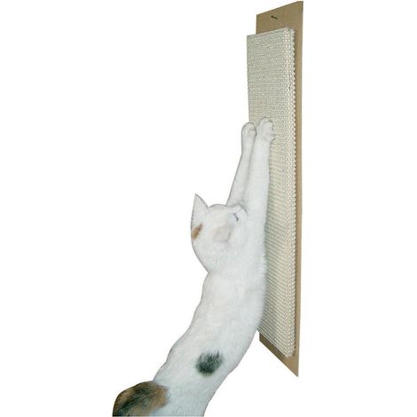 Planche à griffer pour chats Maxi, planche à griffer murale, beige, sisal, 70x17cm, chats, pour fixation murale, protection des meubles, soin des griffes