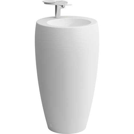 LAUFEN Alessi un lavabo con columna integrada, sin agujero para