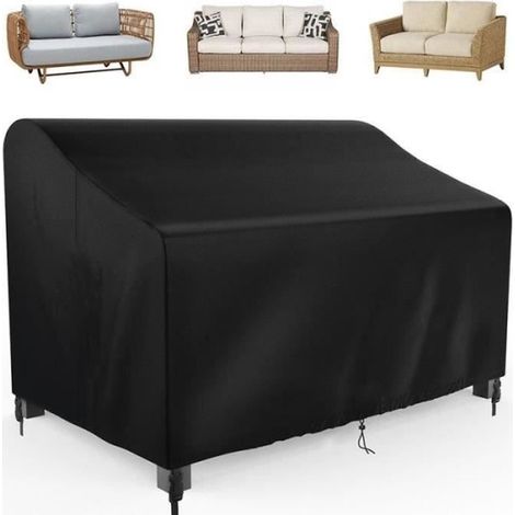 Wasserdichte Schutzhülle für 2-Sitzer Außencouch, 134x66x89cm, aus 210D Oxford-Stoff. (1/4)