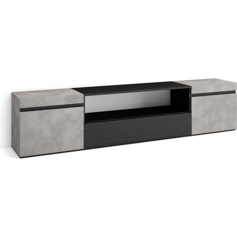 Skraut Home Mobile TV Soggiorno Ampio spazio a disposizione 200x45x35cm Per TV fino a 80" Mobile Soggiorno Stile moderno Cemento (1/5)