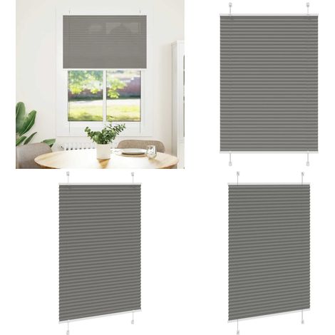 vidaXL Plissee Anthrazit 90x100 cm Stoffbreite 89,4 cm Polyester (1/5)