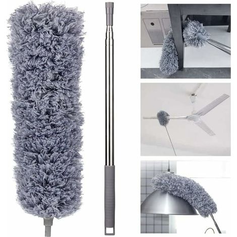 Green Mobility-Collecteur de poussière en microfibre rétractable, jusqu'à 250 cm, avec tête lavable - (1/4)