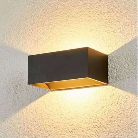 [NEUWERTIG] B-Ware Lampenwelt Kjella Led Außen Wandleuchte Dunkelgrau Außenwandleuchte Außenleuchte