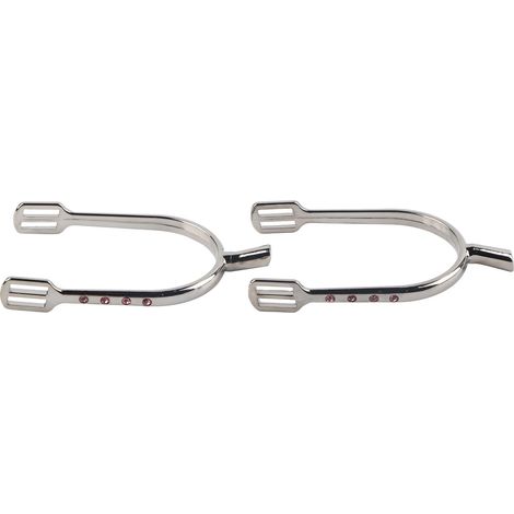 Chromsporen für junge Mädchen, schmale Sporen aus Messing und Zinklegierung für Damen (silber) (1/5)