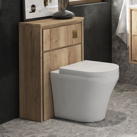 Hudson Reed Lille WC Unit 550mm Wide - Bleached Oak