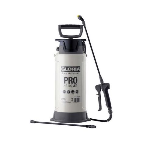 Gloria Pro 500 Drucksprüher Sprühgerät ölfest 5,0 L FKM-Dichtungen Messing-Sprühlanze Kunststoff