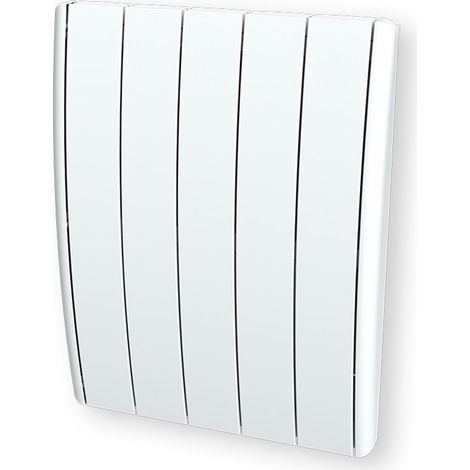 Carrera – Radiateur à inertie fonte bombe 1000W – Corps de chauffe en fonte – Châssis acier – Affichage digital – Programmation hebdomadaire (1/2)