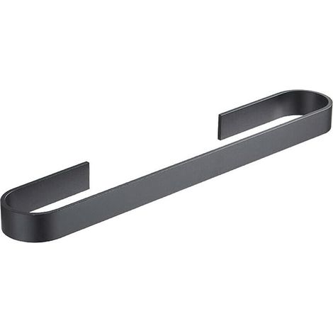 Towel Rail for Bathroom, Towel Holder Bathroom Towels Rack, Hanger Black Silver Alloy Wall Hanging Towel Bar Organizer Kitchen Storage Shelf，Black-30Cm (1/4)