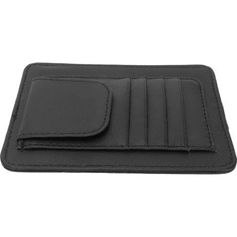 Organisateur universel pour visière de voiture, porte-lunettes et rangement de cartes, multifonctionnel noir