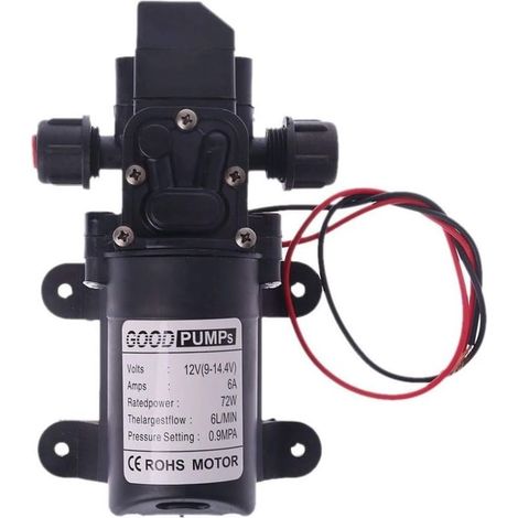 Pompe à eau 12V pour camping-car – Débit 6L/min – Haute pression 130PSI – Moteur silencieux – Améliore le flux en zones basse pression - 130PI (1/5)