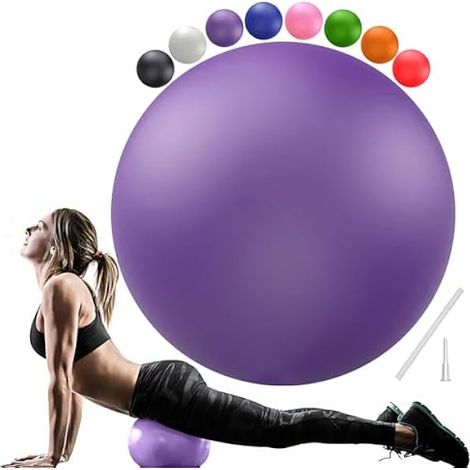 Ballon De Pilates - 23 Cm - Pour Renforcement Du Core Et Serrage Des Genoux - En PVC Souple Et Non Glissant - Résistant Jusqu'à 320 Kg - 1 Pièce (1/3)