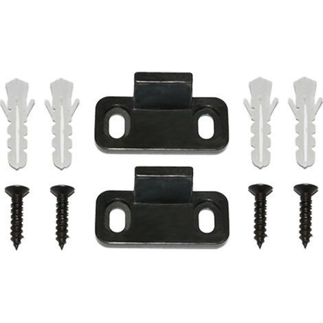 Lot de 2 guides de sol pour porte de grange coulissante avec vis et tubes d'extension pour une installation sûre sur les portes coulissantes de placard, de dérivation et de poche (1/5)