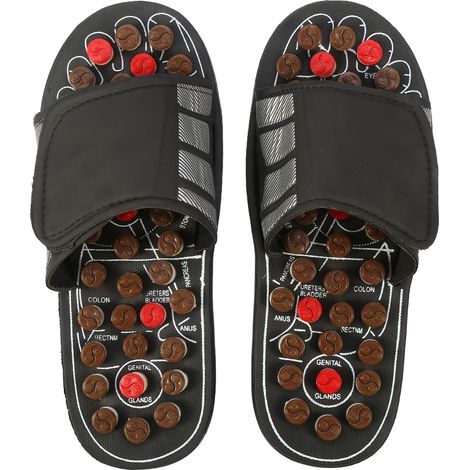 Chaussons de massage des pieds à thérapie magnétique (44-45, boussole noire rotative, paire) (1/4)
