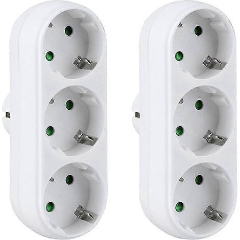 Stk 3-Fach Steckdosenadapter, 3-fach Mehrfachstecker Mehrfachsteckdose Verteiler Steckdosen 16A/250V (1/5)