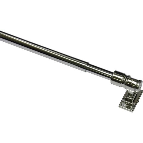 Gardinia California-Asta per Tende in Acciaio Cromato, Diametro 12 mm, Lunghezza 120-225 cm, Steel