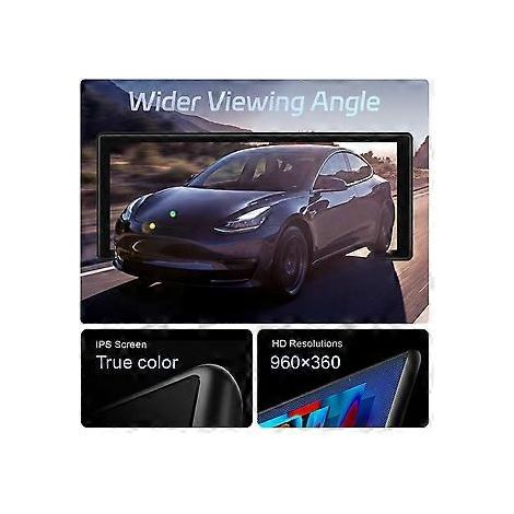 Écran d'affichage tête haute (HUD) HD IPS de 6,2 pouces pour tableau de bord Model Y 2017-2023 (1/3)