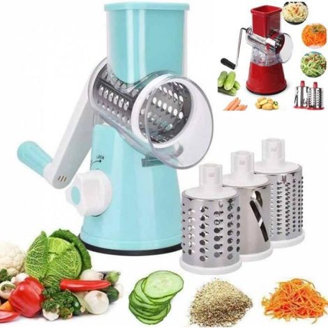 vert clair - Robot ménager cuisine avec ventouses, broyeur coupe légumes, tambour à fruits, râpe à main, tran (1/4)