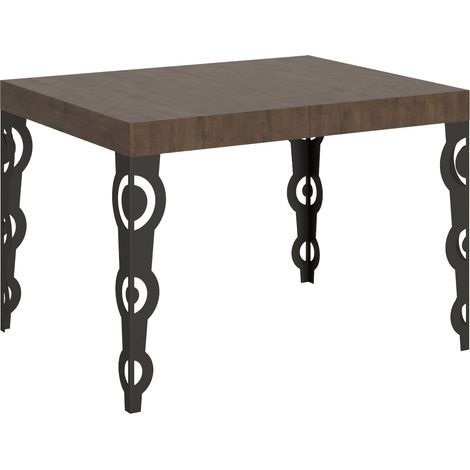 Tavolo Allungabile 120-204x80x77 cm Karamay Noce e Antracite (1/3)