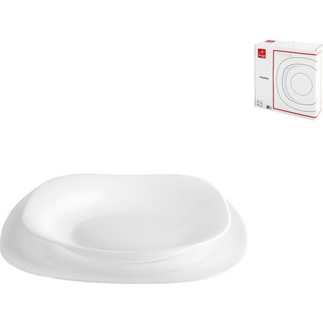 Tafelservice Parma 12-teilig aus opalem Glas in Weiß