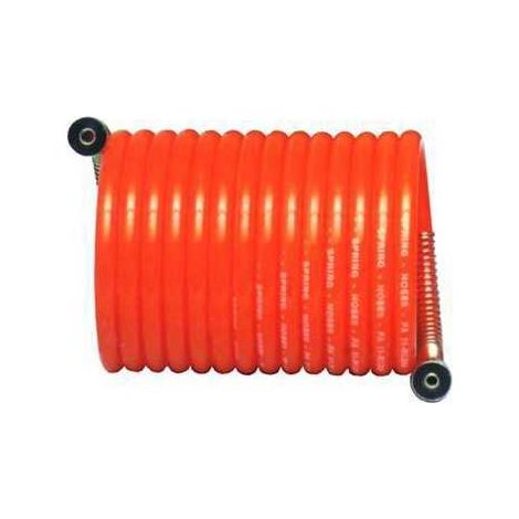 Tuyau à air comprimé spiral Rpl Mt 7,5m – Nylon plastifié – Pression max 10 bar – Embouts bayonette 6x8 – ANI